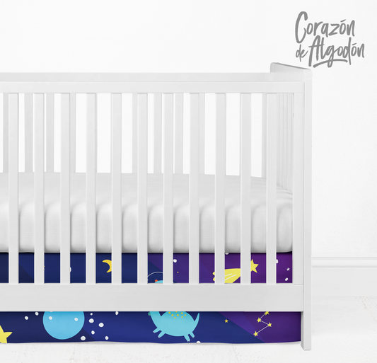 Astronaut Dino Crib Skirt