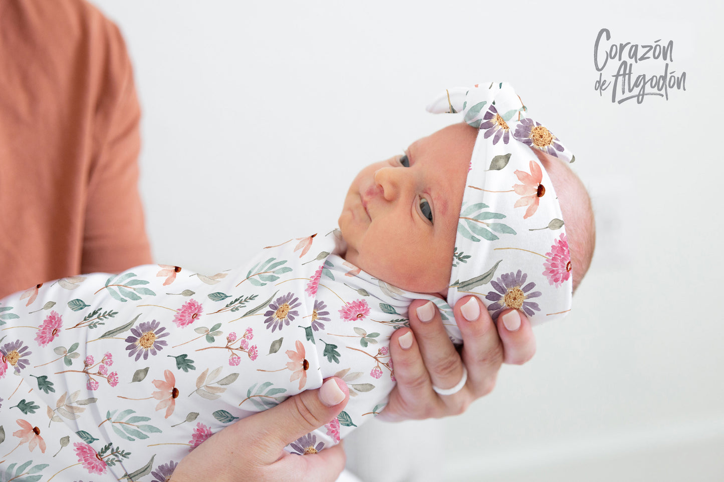 Pink Floral Mix Swaddle