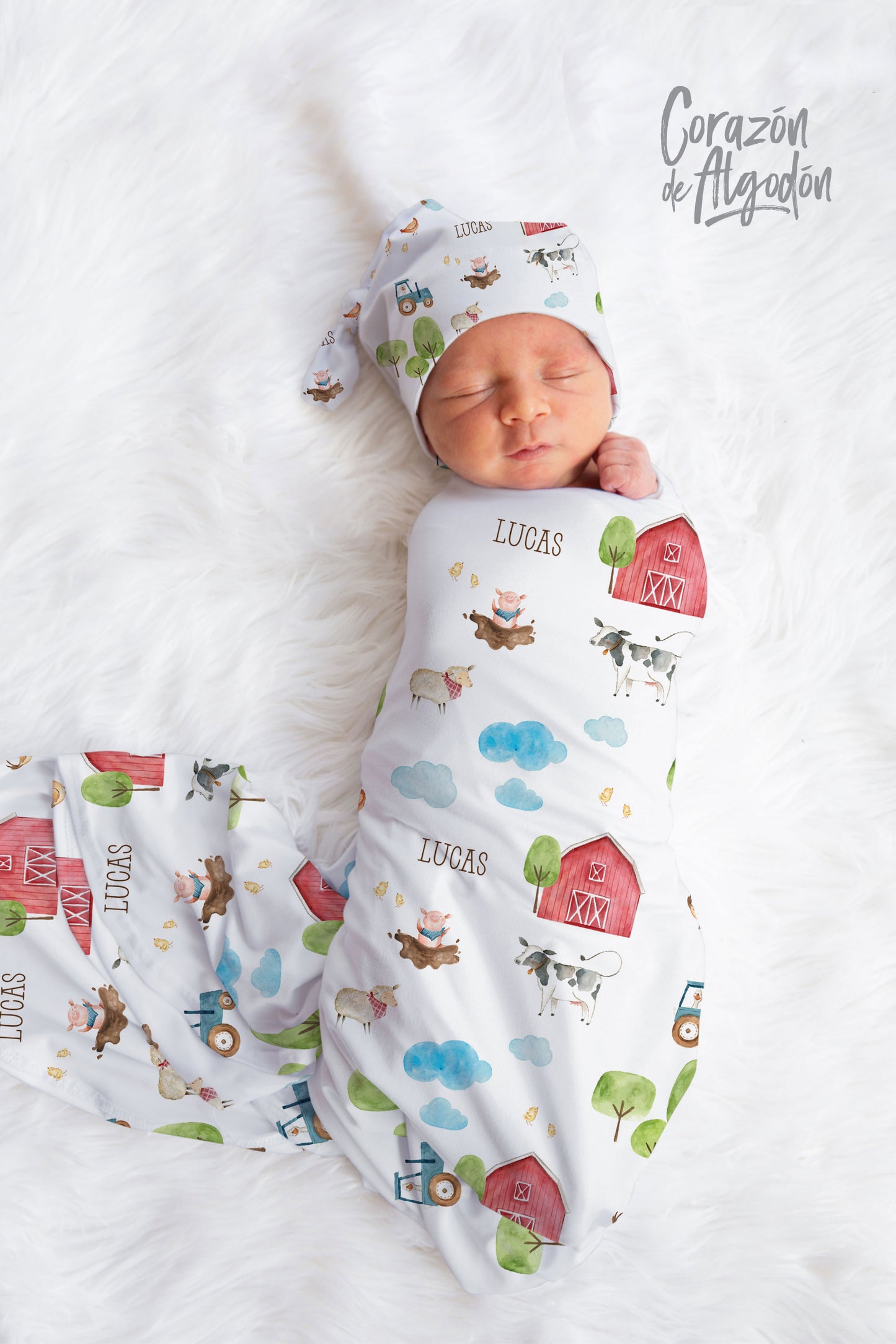 Boy Farm Swaddle