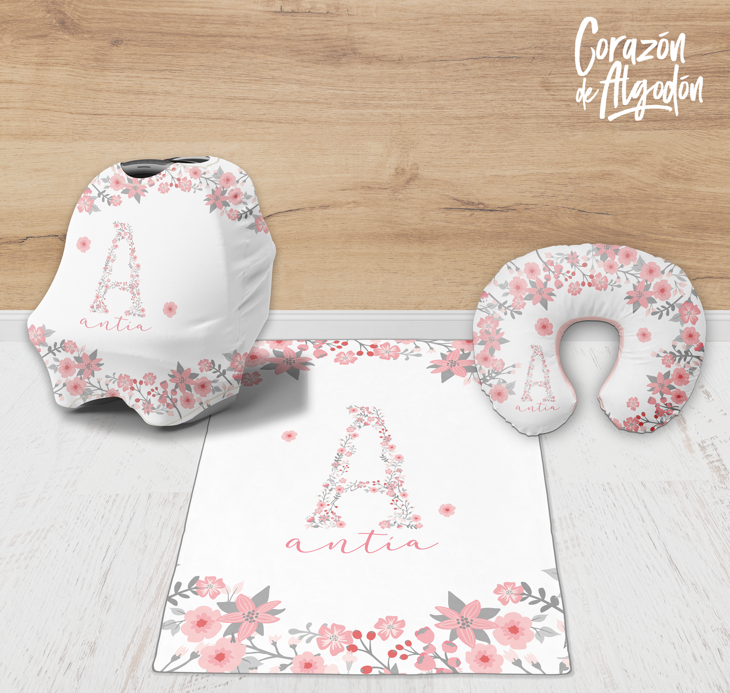 Floral Initial Newborn kit