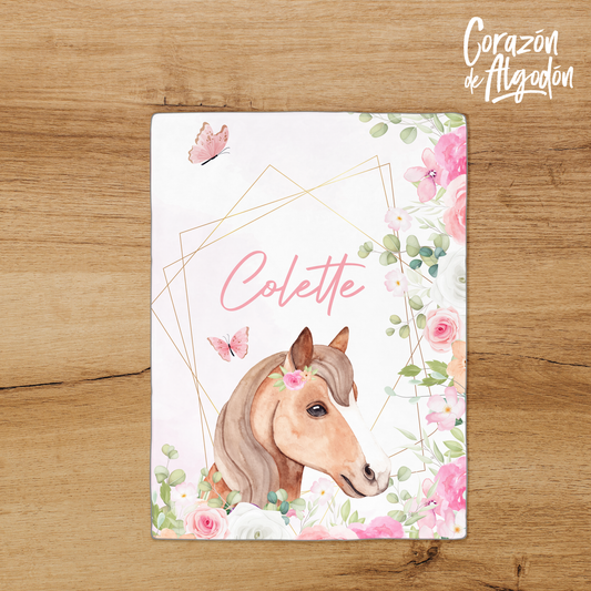 Girl Horse Fleece blanket