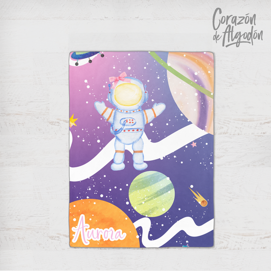 Girl Astronaut Fleece blanket