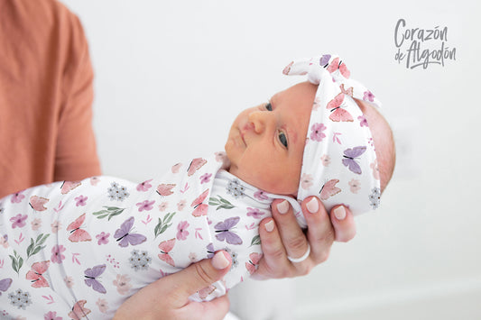 Purple Butterfly Swaddle