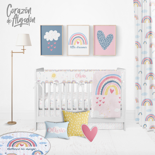 Rainbow Crib Bedding Set