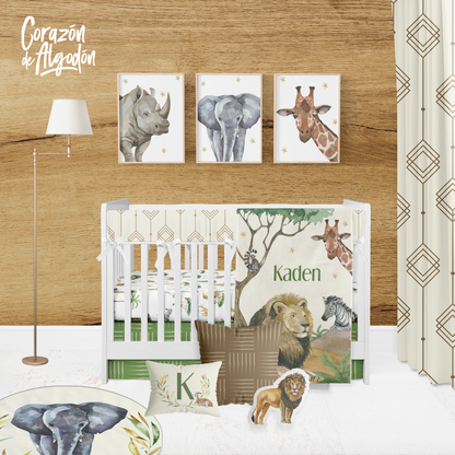 Realistic Safari Crib Bedding Set