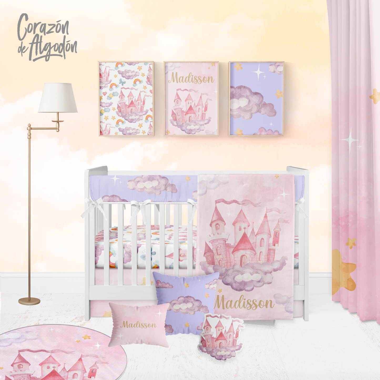 Princess Castle Crib Bedding Set