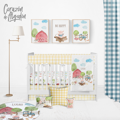 Boy Farm Crib Bedding Set