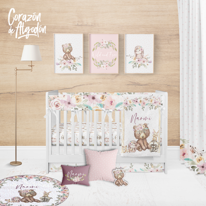 Woodland Girl Crib Bedding Set