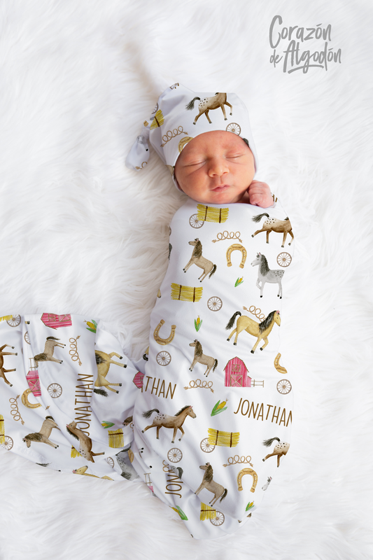 Boy Horse Swaddle