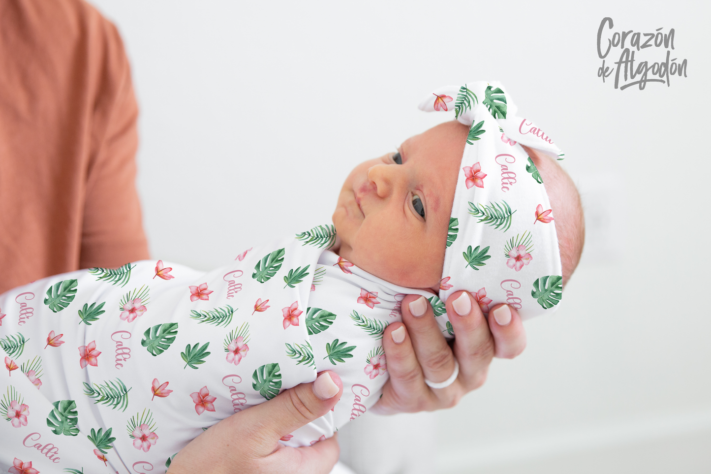 Tropical Flowers Swaddle