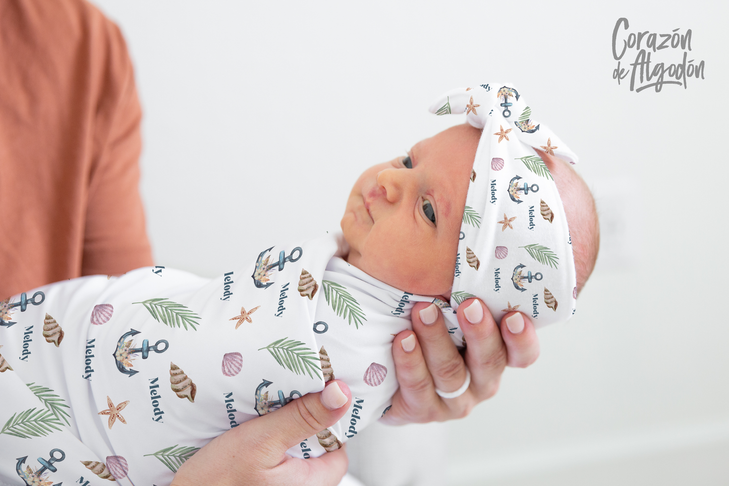 Floral anchor Swaddle