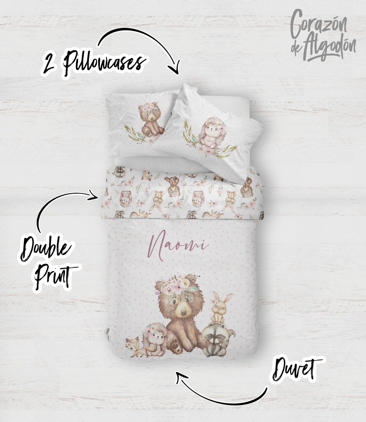 Woodland Girl Bedding set