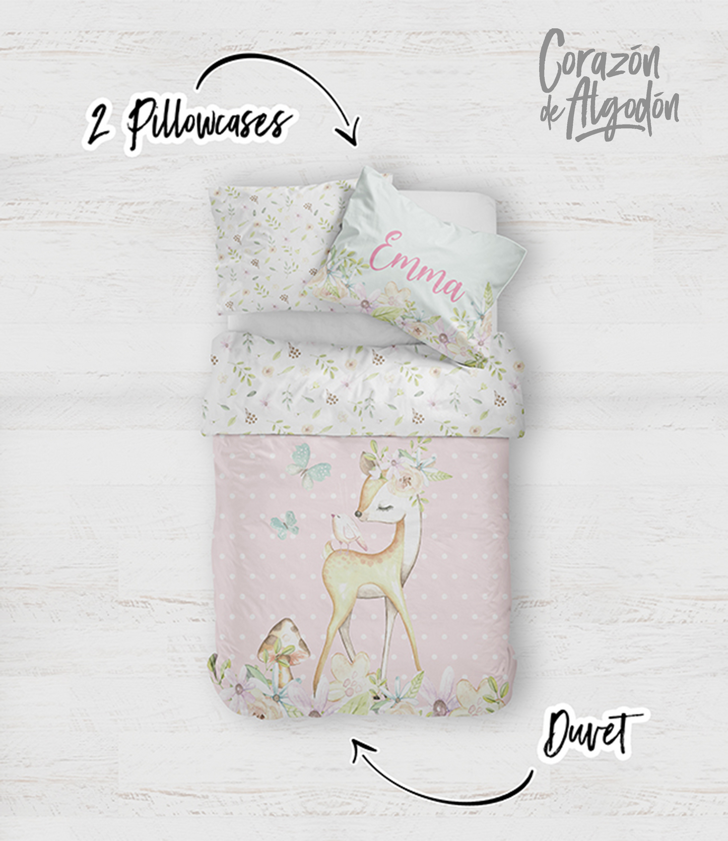 Girl Animals bedding set