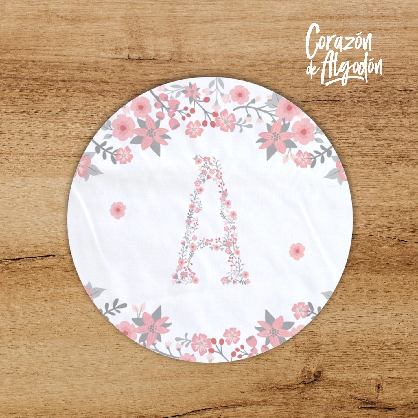 Floral Initial Play Mat