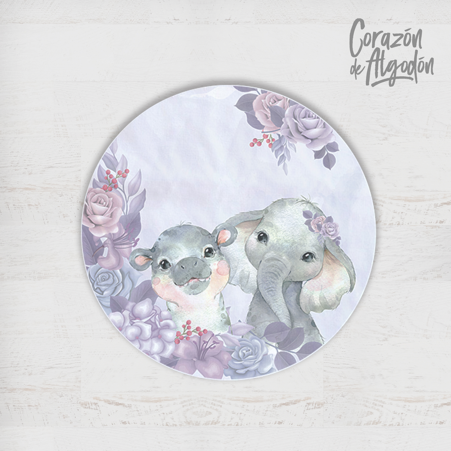 Lilac Elephant Play Mat